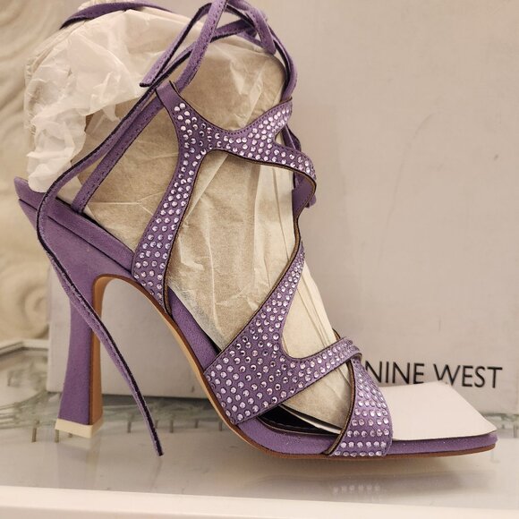 Nine West Alanah 2 Faux Suede Pumps in Light Purple Size 9.5, NIB, Strappy Style - Picture 2 of 10